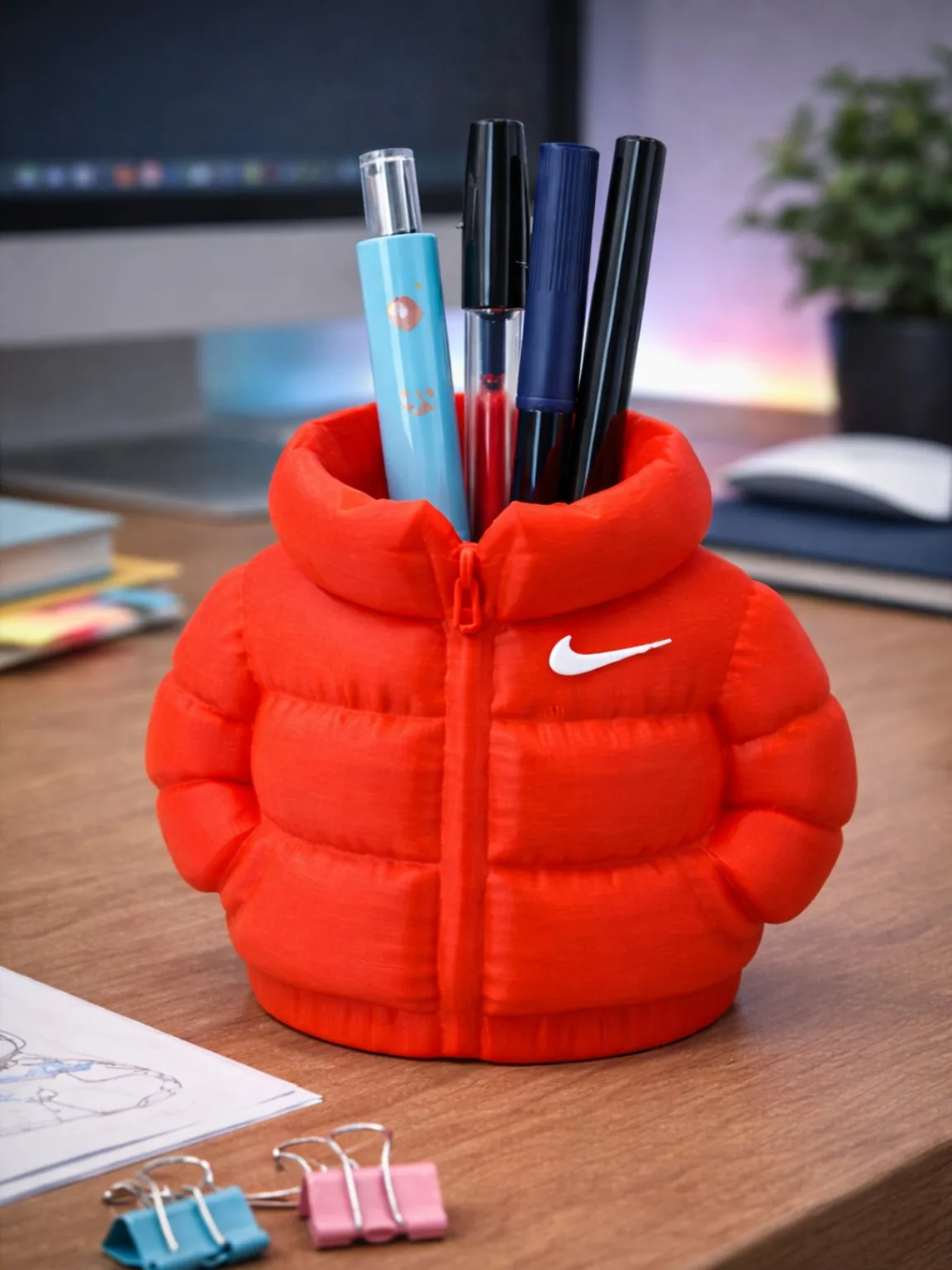 Hoodie Pen Holder — Blue