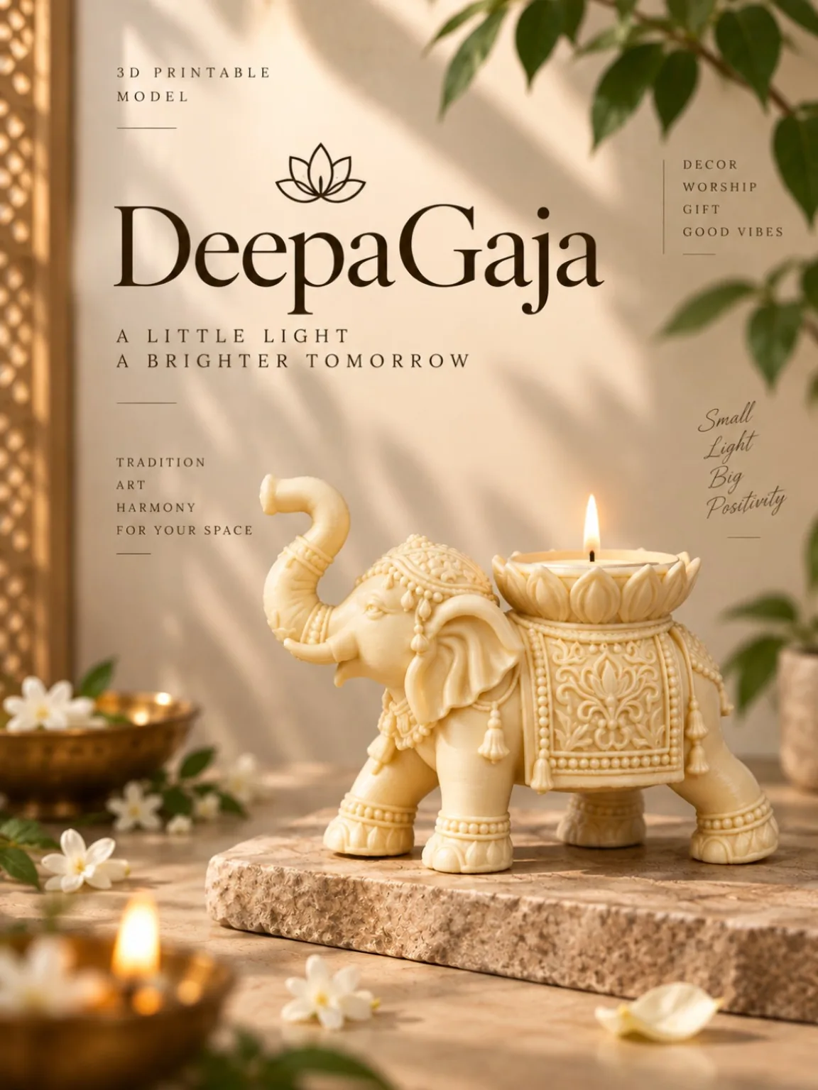 Gaja Diya Set — 2 Nos