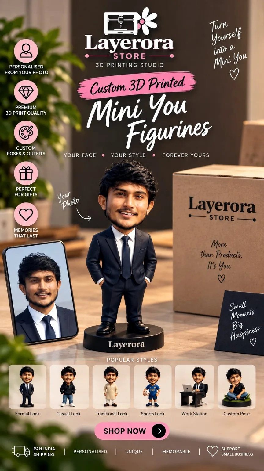 Mini You Figurines — Layerora Design Studio