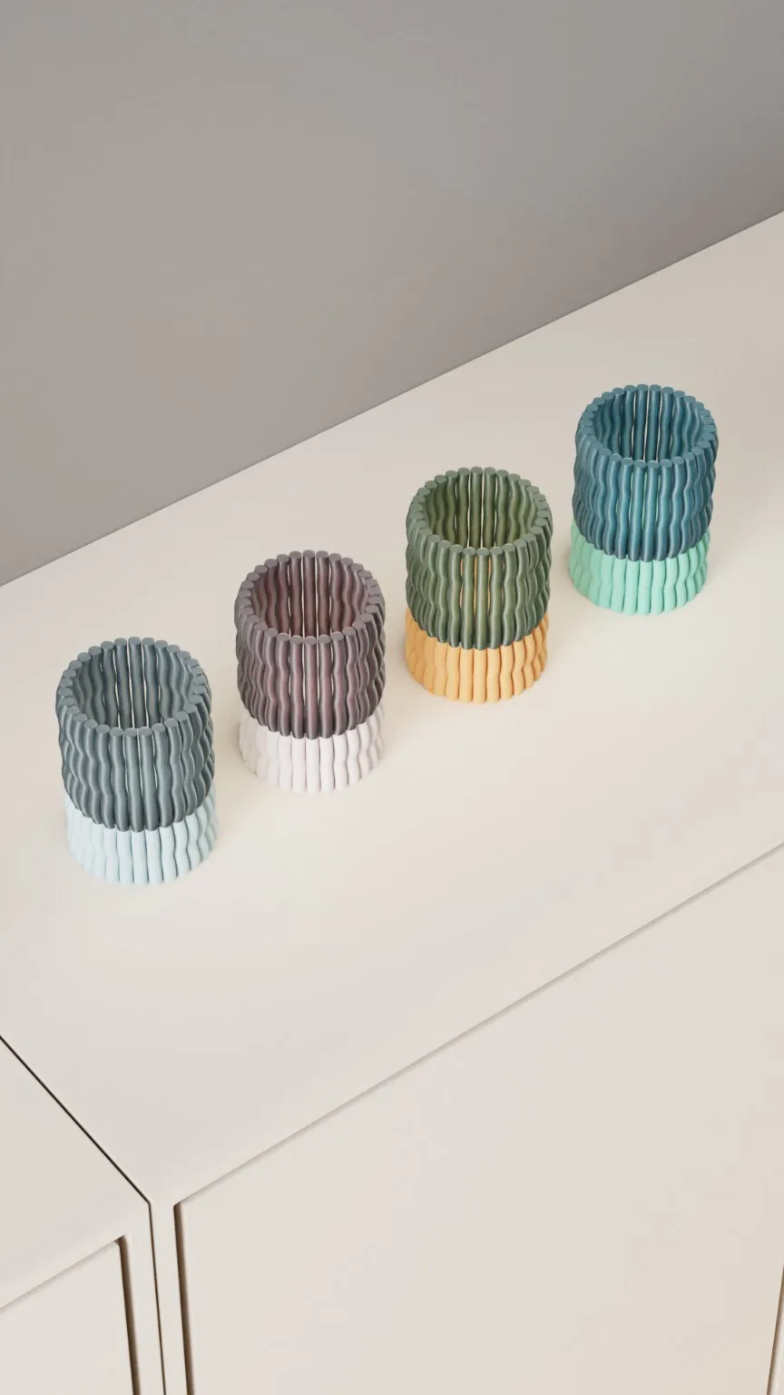 Ribbed Tealight Holders — Layerora Design Studio
